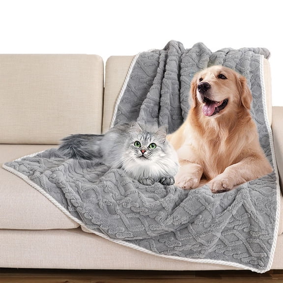 Isvgxsz Waterproof Dog Blankets for Extra Large Dogs -Cat Blanket Washable for Couch Protection, Sherpa Fleece Puppy Blanket, Soft Plush Reversible Throw Furniture Protector