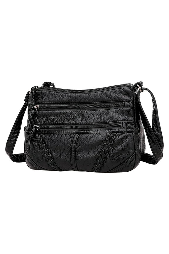 Women Soft PU Leather Shoulder Handbag Multi Pocket Crossbody Bag Ladies Medium Roomy Purses Fashion Tote Top Handle Satchel