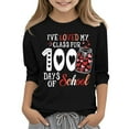 thumbnail image 1 of Qingpeng 100 Days of School Shirt Girls Kindergarten Sweatshirts 100th Day of School Celebration Gifts Pullover Top, 1 of 5