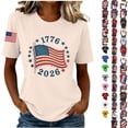 thumbnail image 1 of Qingpeng 4th of July Patriotic T Shirts for Women Summer Star Print Shirts Women's Independence Day Short Sleeve Casual Tee Tops, 1 of 6