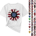 thumbnail image 1 of Qingpeng 4th of July Patriotic T Shirts for Women Summer Star Print Shirts Women's Independence Day Short Sleeve Casual Tee Tops, 1 of 4