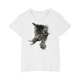 thumbnail image 1 of Qingpeng Cat Print Shirt for Boys Girls Comfortable T-Shirt for Toddler Lightweight Tees for Little Girls, 1 of 5