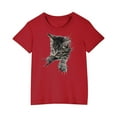 thumbnail image 1 of Qingpeng Cat Print Shirt for Boys Girls Comfortable T-Shirt for Toddler Lightweight Tees for Little Girls, 1 of 5