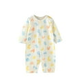thumbnail image 1 of Qingpeng Cute Print One Piece Romper Soft Cotton Sleepwear Footed Jumpsuit for 0-24 Month Infant, 1 of 3