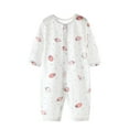 thumbnail image 1 of Qingpeng Cute Print One Piece Romper Soft Cotton Sleepwear Footed Jumpsuit for 0-24 Month Infant, 1 of 3
