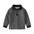 thumbnail image 1 of Qingpeng Boys Striped Lapel Shirt Cotton Long Sleeves Shirt, 1 of 3