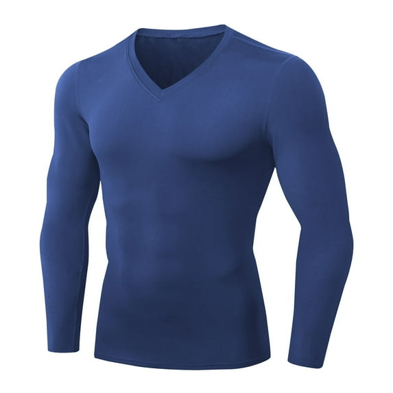 Qingpeng Classic Shirt for Men Casual Slim Solid Shirt for Men Round Neck Long Sleeves Basic Shirt