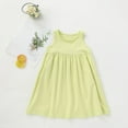 thumbnail image 1 of Qingpeng Girl's Summer Cotton Dress Casual Loose Ruffle Tank Dress for 1-8T Kids, 1 of 7