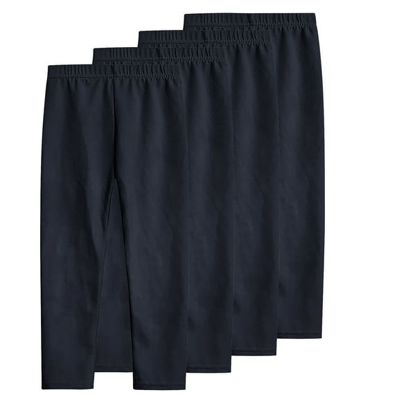 Qingpeng Girls 4 Pack Leggings Basic Full Length Stretchy Tights Clothes Multipack Pant