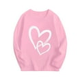 thumbnail image 1 of Qingpeng Girls Boys Heart Print Sweatshirt Kids Valentine's Day Crewneck Long Sleeve Shirt Tops, 1 of 3