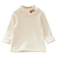 thumbnail image 1 of Qingpeng Girls Ruffled Turtleneck Knit Sweaters Casual Long Sleeves Thermal Tee Top, 1 of 4