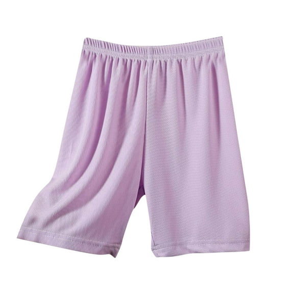 Qingpeng Girls Solid Short Leggings Summer Elastic Waist Cotton Shorts for School Wearing