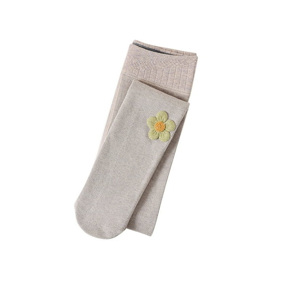 Qingpeng Girls Tights Toddler Knit Cotton Leggings Baby Girls Soft Comfy Stockings Kids Fall Winter Thermal Pantyhose Pants