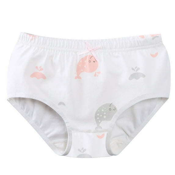 Qingpeng Clearance Girls Underwear Little Kids Cotton Breathable Comfort Briefs Children Panties