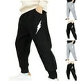 thumbnail image 1 of Qingpeng Kids Boys Cotton Sweatpant High Waist Elastic Waist Sport Pant for Children Casual Loose Pants, 1 of 3