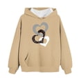 thumbnail image 1 of Qingpeng Kids Girls Casual Heart Print Long Sleeve Pullover Hoodie Sweatshirt Tops, 1 of 4