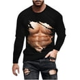 thumbnail image 1 of Qingpeng Long Sleeve Tee Shirts for Men Funny T-Shirt with 3D Print, 1 of 5