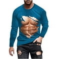 thumbnail image 1 of Qingpeng Long Sleeve Tee Shirts for Men Funny T-Shirt with 3D Print, 1 of 5