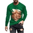 thumbnail image 1 of Qingpeng Long Sleeve Tee Shirts for Men Funny T-Shirt with 3D Print, 1 of 5