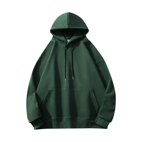 Qingpeng Men's Hoodies Sweatshirts Pullover Loose Fit Casual Long Sleeve Shirts with Pocket