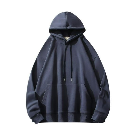 Qingpeng Men's Hoodies Sweatshirts Pullover Loose Fit Casual Long Sleeve Shirts with Pocket