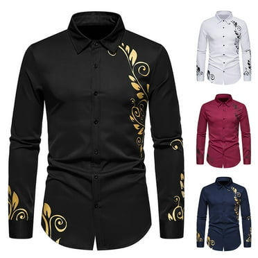 Qingpeng Men's Long Sleeve Shirt