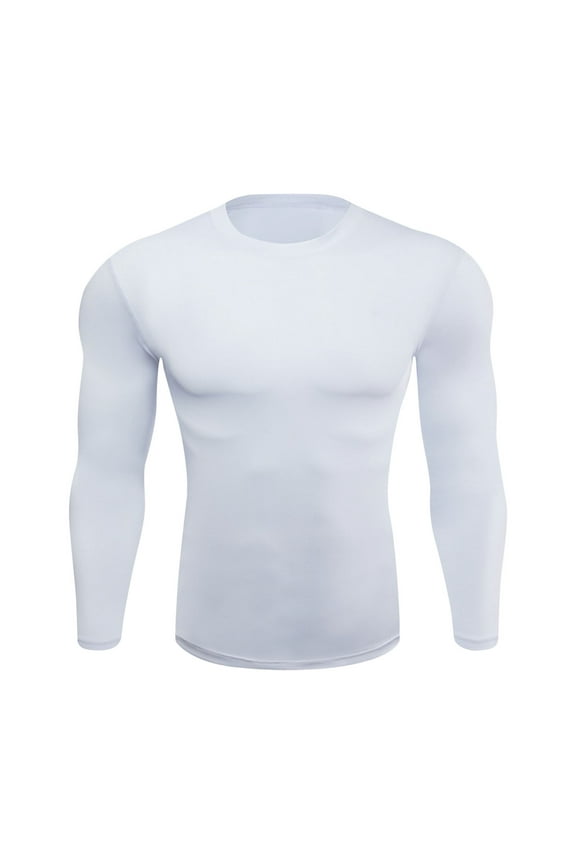 Men's Long Sleeve Tee Shirt Gym Bodybuilding Running and Workout Training Athletic Shirt