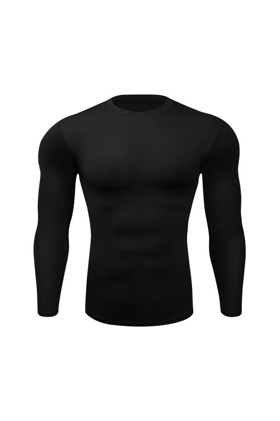 Men's Long Sleeve Tee Shirt Gym Bodybuilding Running and Workout Training Athletic Shirt