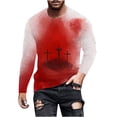 thumbnail image 1 of Qingpeng Men's Print T-Shirt Round Neck Long Sleeve Tees Tops Casual Slim Fit Basic Shirt, 1 of 5