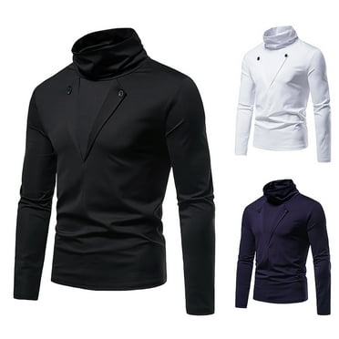 Qingpeng Mens Casual Turtleneck Pullover Sweaters Knitted Thermal Basic Unsershirt Fall Lightweight Long Sleeves Tops