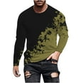 thumbnail image 1 of Qingpeng Mens Classic T-Shirts Casual Print Shirts Fall Round Neck Long Sleeve Shirts Slim Fit Daily Shirt, 1 of 5