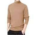 thumbnail image 1 of Qingpeng Mens Pullover T Shirts Turtleneck Long Sleeve Sweaters for Men Solid Casual Slim Shirt, 1 of 5