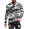 thumbnail image 1 of Qingpeng Mens Shirts Round Neck Long Sleeve Casual Camouflage Print Workout Sweatshirts Loose Fit Camo Pullover Tees, 1 of 5