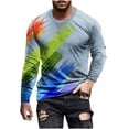 thumbnail image 1 of Qingpeng Mens T Shirts Graphic Print Causal Long Sleeve Tie Dye Pullover Shirts Workout Crewneck Sweatshirts Clothes Top, 1 of 4