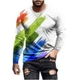 thumbnail image 1 of Qingpeng Mens T Shirts Graphic Print Causal Long Sleeve Tie Dye Pullover Shirts Workout Crewneck Sweatshirts Clothes Top, 1 of 4