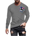 thumbnail image 1 of Qingpeng Mens T Shirts Graphic Print Tops Long Sleeve Shirt Casual Workout Slim Fit Tees Shirt Fall Pullovers Shirt, 1 of 4