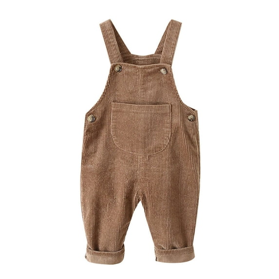 Qingpeng Newborn Infant Boy Girl Fall Suspender Pants Overalls Bib Trousers with Pockets