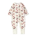 thumbnail image 1 of Qingpeng Newborn Infant Christmas Rompers Boy Girl Long Sleeve Santa Claus Print One Piece Jumpsuit Winter Cotton Linen Comfortable Pajamas Outfits for Kids, 1 of 9