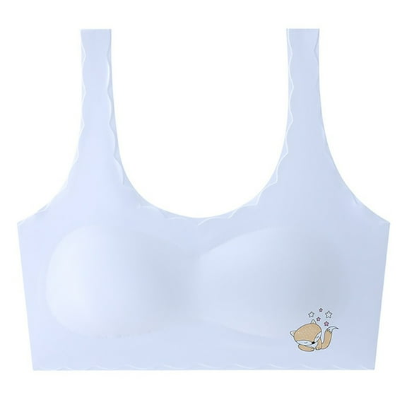 Qingpeng Seamless Bra for Girls Casual Solid Training Bras for Girls with Breathable Pad