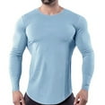 thumbnail image 1 of Qingpeng Slim Fit T-Shirts for Men Gym Workout Tee Shirt Tops Solid Sweatshirt for Men, 1 of 4