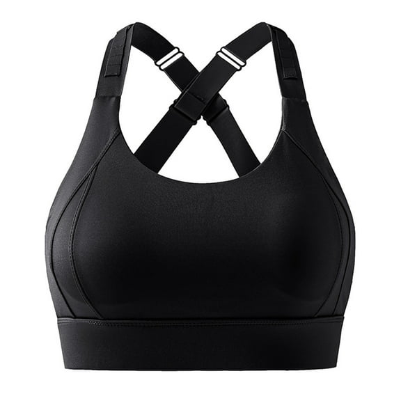Qingpeng Sports Bra for Women High Impact Adjustable Criss Cross Back