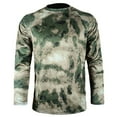 thumbnail image 1 of Qingpeng Sun Protection Shirts for Men Round Neck Long Sleeve Camo Hiking T-Shirt, 1 of 3