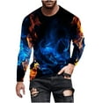 thumbnail image 1 of Qingpeng Tee Shirts for Men Long Sleeves Print Crewneck Shirt Casual Pullover Clothes, 1 of 5