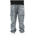 thumbnail image 1 of Qingpeng Clearance Teens Boys Cotton Cargo Pants Casual Loose Tie-Dyed Sweatpants Kids Fall Winter Joggers with Multi Pockets, 1 of 1