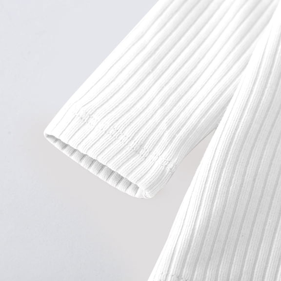 Qingpeng Toddler Girl Boy Knit Sweater Kids Round Neck Long Sleeve Button Down Pullover Sweatshirt Warm Pullover Shirt Tops