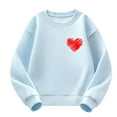 thumbnail image 1 of Qingpeng Toddler Girl Boy Valentines Day Cotton Pullover Crewneck Long Sleeve Heart Print Sweatshirt Infant Spring Clothes Tee Top Clothes, 1 of 3