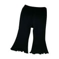 thumbnail image 1 of Qingpeng Toddler Girl Cotton Flare Pants Bell Bottoms with Ruffle Elastic Waist Leggings Trousers, 1 of 4