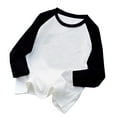 thumbnail image 1 of Qingpeng Toddler Girls Boys Long Sleeve Cotton Pullover Shirts Casual Creneck Baseball Tee Shirt Top, 1 of 3