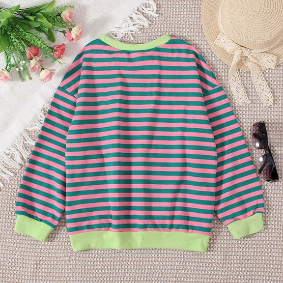 Qingpeng Toddler Boys Girls Cotton Sweatshirt Kids Round Neck Long Sleeves Pullover Shirt Casual Loose Shirt Top