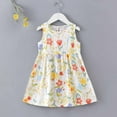 thumbnail image 1 of Qingpeng Toddler Girl's Summer Casual Tank Swing Dress Kids Cute Print Loose Dress for 1-7T, 1 of 4